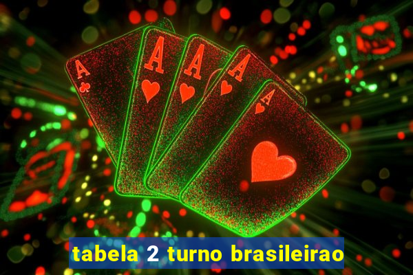 tabela 2 turno brasileirao